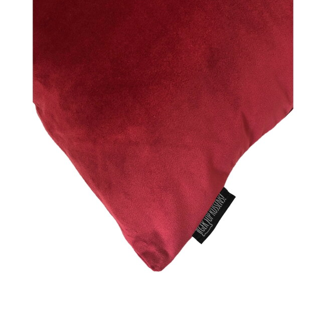 Velvet Donkerrood | 45 x 45 cm | Kussenhoes | Polyester