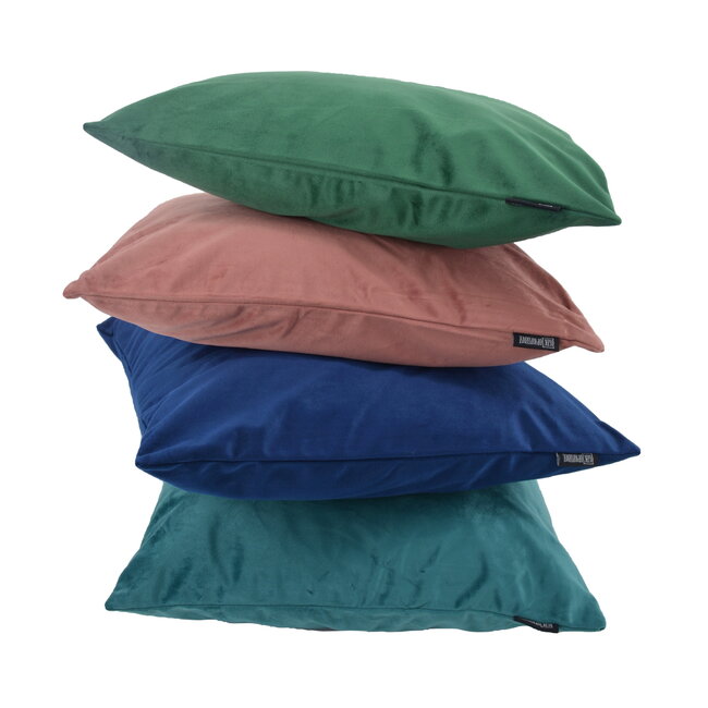 Velvet Dunkelgrün Kissenbezug | 45x45 cm | Polyester