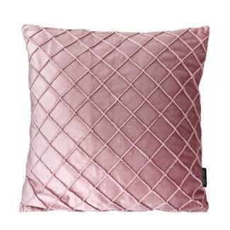 Gek op kussens! Velvet Cross Roze | 45 x 45 cm | Kussenhoes | Velvet/Polyester