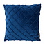 Gek op kussens! Velvet Cross Donkerblauw | 45 x 45 cm | Kussenhoes | Velvet/Polyester