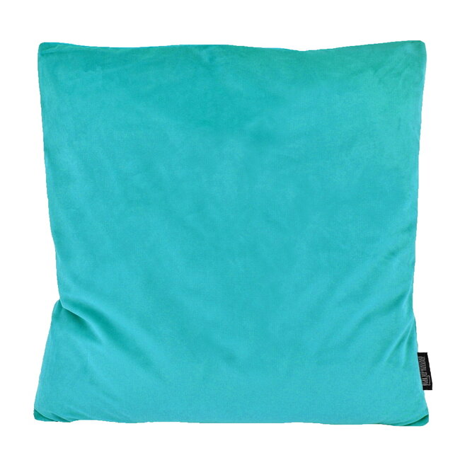 Velvet Aqua Blauw | 45 x 45 cm | Kussenhoes | Polyester