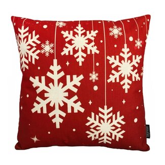 Gek op kussens! Sneeuwvlokken Kussenhoes | 45x45 cm | Katoen/Linnen