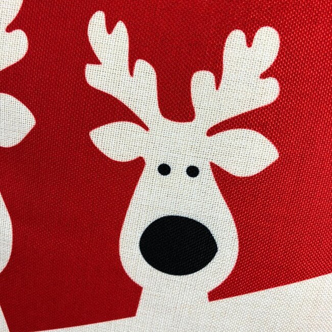 Familie Rendier Kussenhoes | 45x45 cm | Katoen/Linnen