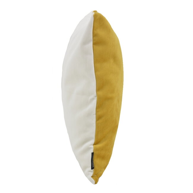 Velvet 2 Tone - Cream / Yellow | 45 x 45 cm | Kussenhoes | Polyester