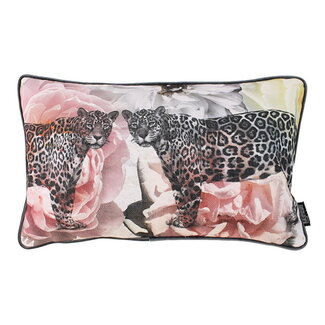 Gek op kussens! Jacquard Velvet Leopard Kissenbezug | 30x50 cm | Samt/Polyester