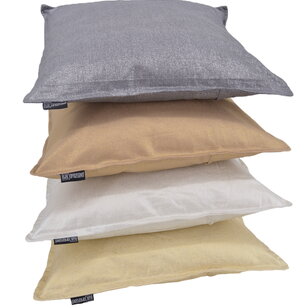 Grey/Silver Metallic Kussenhoes | 45x45 cm | Katoen