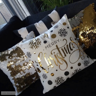 Balls & Snowflakes Kissenbezug | 45x45 cm | Baumwolle/Polyester