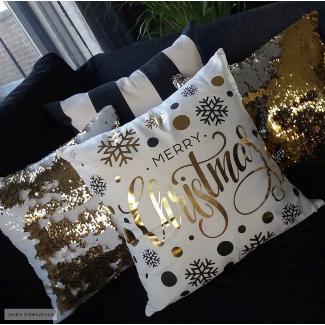 Balls & Snowflakes | 45 x 45 cm | Kussenhoes | Katoen/Polyester