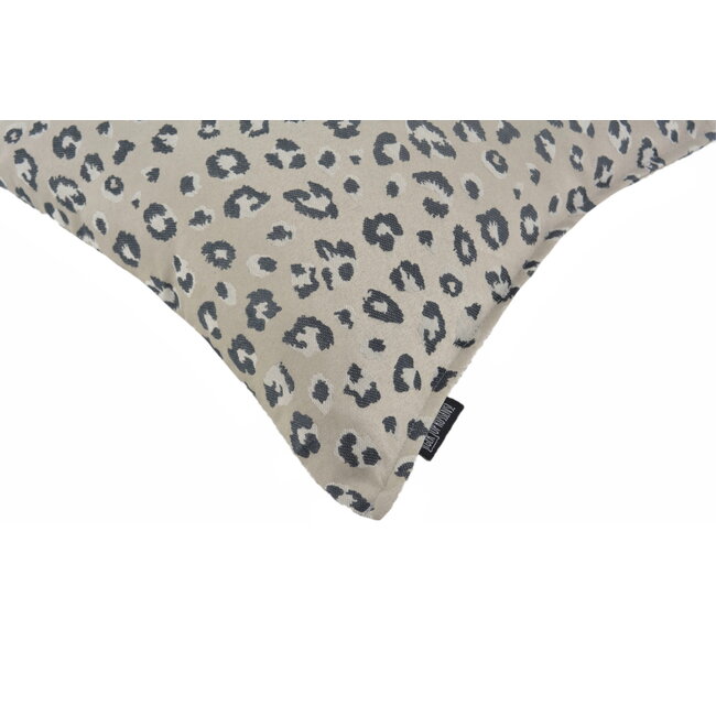 Jacquard Leopard Silver | 45 x 45 cm | Kussenhoes | Polyester