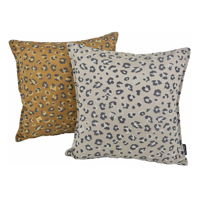 Jacquard Leopard Gold / Brown | 45 x 45 cm | Kussenhoes | Polyester