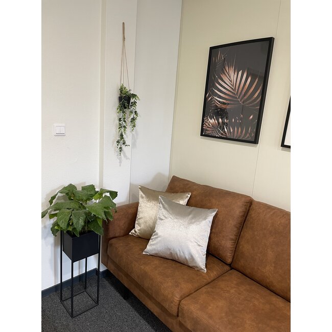 Velvet Zilver Kussenhoes | 45x45 cm | Polyester