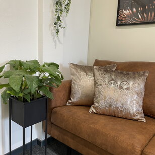 Velvet Glossy Zara Gold Kissenbezug | 45x45 cm | Polyester
