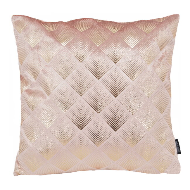 Velvet Glossy Zoi Roze | 45 x 45 cm | Kussenhoes | Polyester