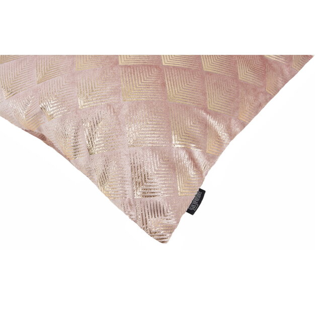 Velvet Glossy Zoi Roze Kussenhoes | 45x45 cm | Polyester