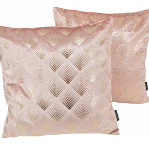 Velvet Glossy Zena Roze Kussenhoes | 45x45 cm | Polyester