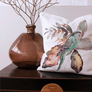 Jacquard Bird Kussenhoes | 45x45 cm | Jacquard/Katoen