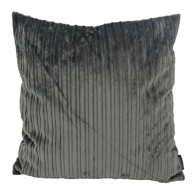 Corduroy Velvet Donkergrijs | 45 x 45 cm | Kussenhoes | Polyester