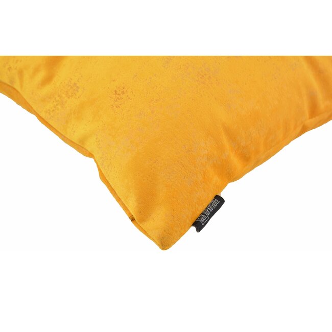 Flo Gold Velvet Gelb Kissenbezug | 45x45 cm | Polyester