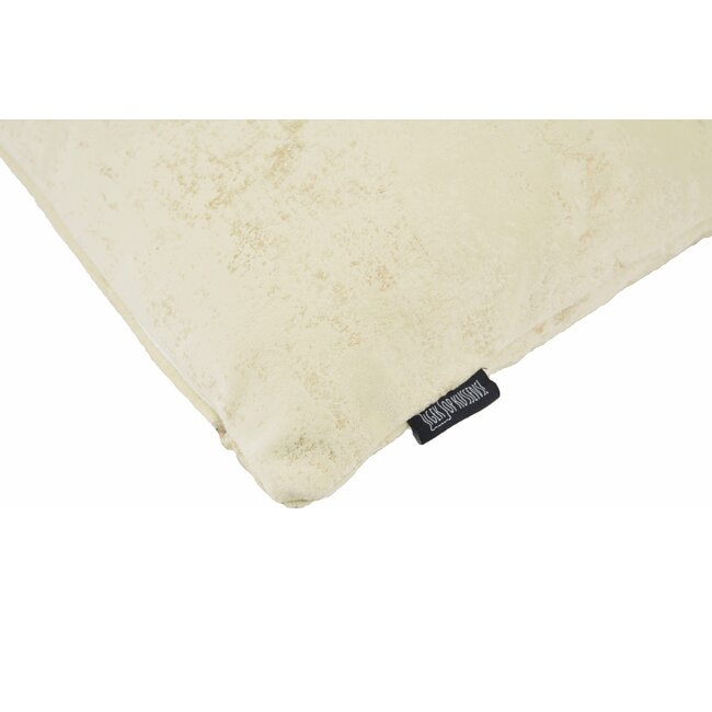 Flo Gold Velvet Crème Kissenbezug | 45x45 cm | Polyester