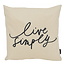 Live Simply | 45 x 45 cm | Kussenhoes | Linnen/Katoen
