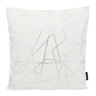 Azra Silver/White Kussenhoes | 45x45 cm | Katoen
