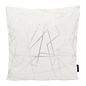 Azra Silver/White Kussenhoes | 45x45 cm | Katoen