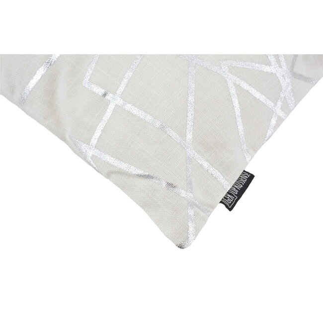 Azra Silver/White Kissenbezug | 45x45 cm | Baumwolle
