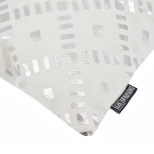 Dido Silver/White Kussenhoes | 45x45 cm | Katoen