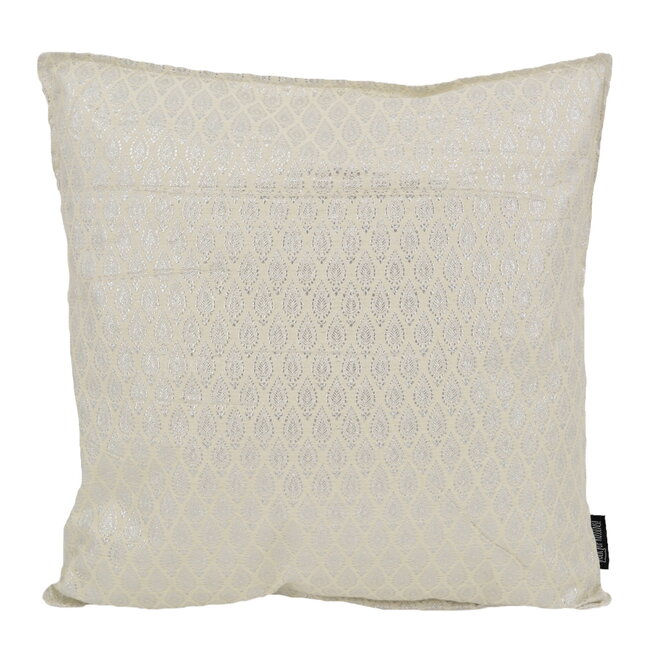Hila Silver / White | 45 x 45 cm | Kussenhoes | Polyester