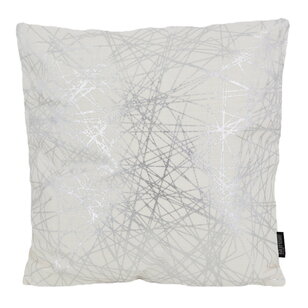 Isha Silver/White Kussenhoes | 45x45 cm | Katoen