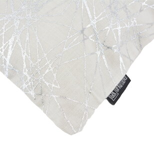 Isha Silver/White Kussenhoes | 45x45 cm | Katoen
