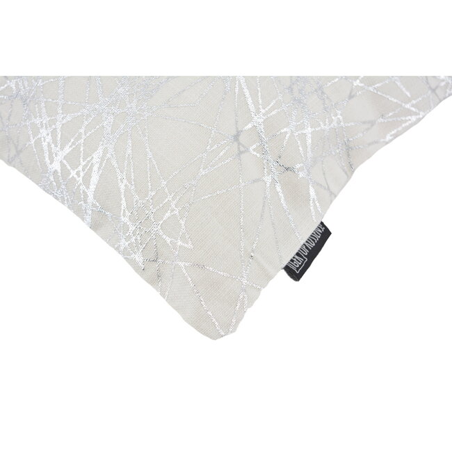 Isha Silver / White | 45 x 45 cm | Kussenhoes | Katoen