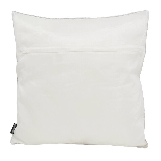 Ishaan White / Silver | 45 x 45 cm | Kussenhoes | Polyester