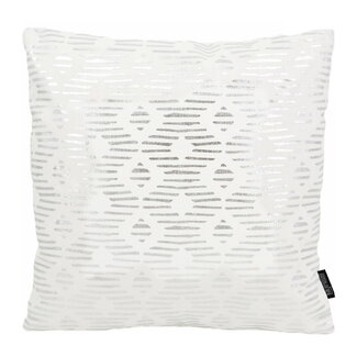 Gek op kussens! Java Silver/White Kissenbezug | 45x45 cm | Baumwolle