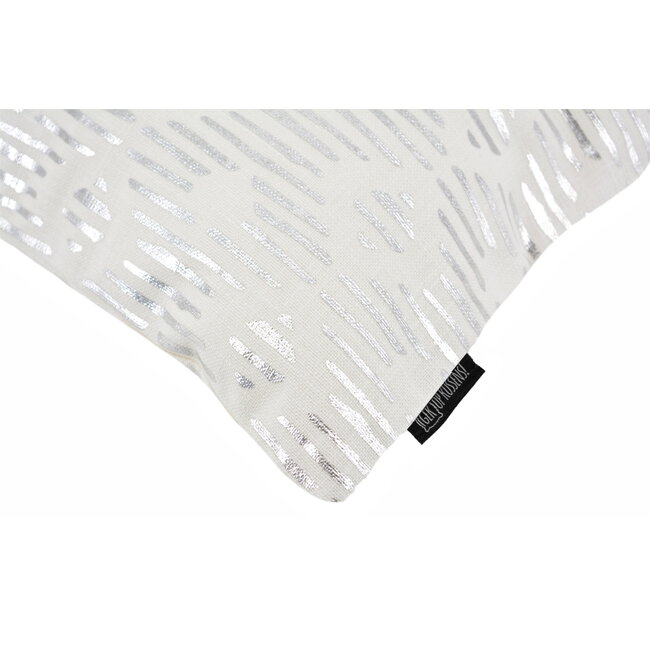 Java Silver/White Kussenhoes | 45x45 cm | Katoen
