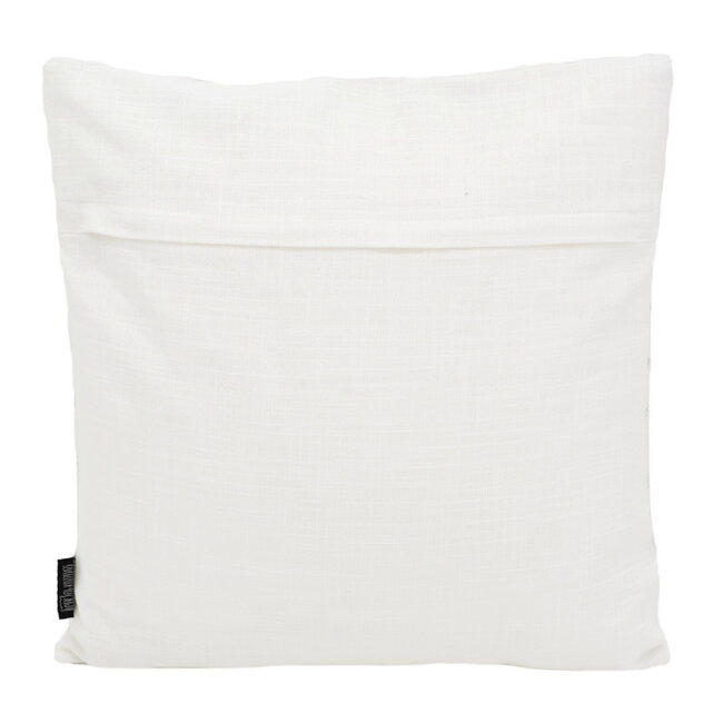 Lulu Silver/White Kussenhoes | 45x45 cm | Katoen