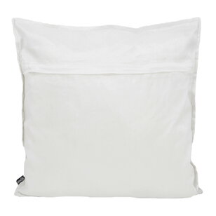 Maya White/Silver Kussenhoes | 45x45 cm | Polyester