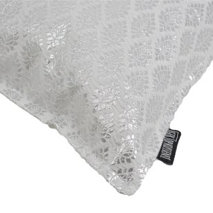Maya White/Silver Kussenhoes | 45x45 cm | Polyester