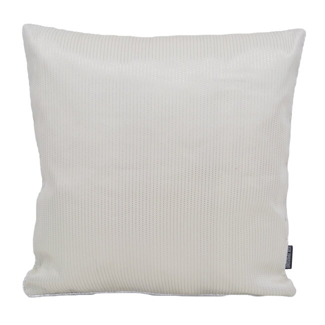 Nura White / Silver | 45 x 45 cm | Kussenhoes | Polyester