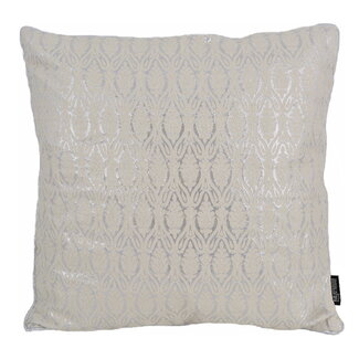 Gek op kussens! Oona White / Silver | 45 x 45 cm | Kussenhoes | Polyester