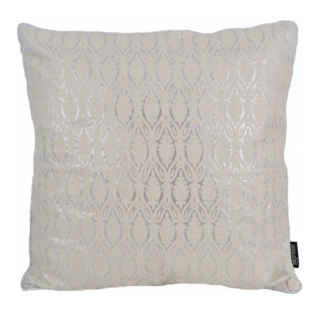 Oona White / Silver | 45 x 45 cm | Kussenhoes | Polyester