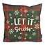 Let It Snow Kussenhoes | 45x45 cm | Katoen/Linnen
