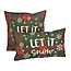 Let It Snow Kussenhoes | 30x50 cm | Katoen/Linnen