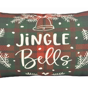 Jingle Bells Kussenhoes | 30x50 cm | Katoen/Linnen
