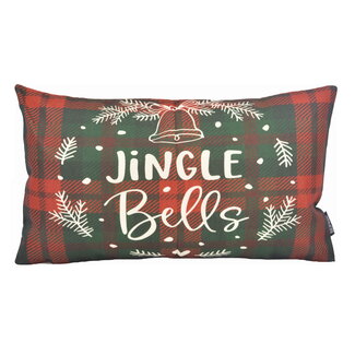 Gek op kussens! Jingle Bells Kissenbezug | 30x50 cm | Baumwolle/Leinen