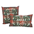 Jingle Bells Kussenhoes | 30x50 cm | Katoen/Linnen