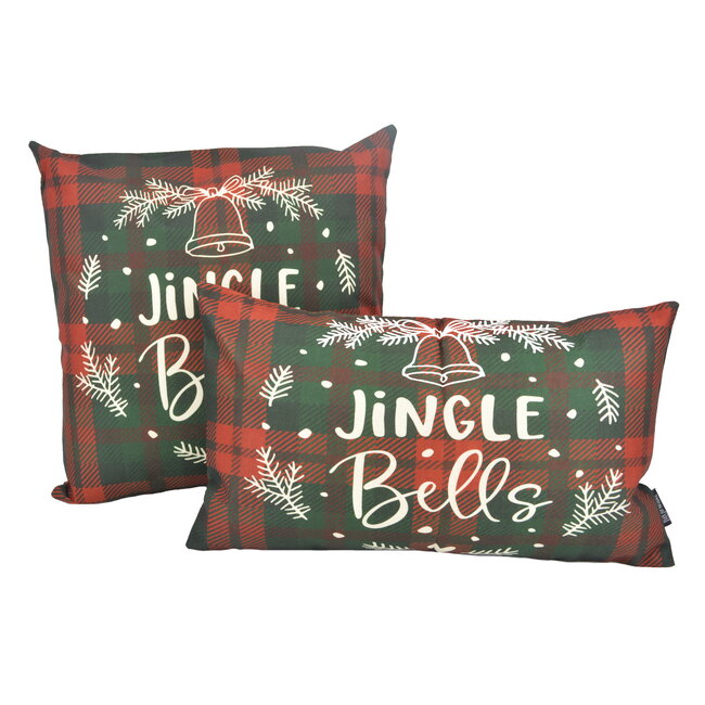 Jingle Bells Kissenbezug | 30x50 cm | Baumwolle/Leinen