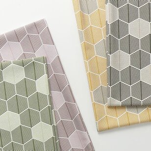 Hexagon Groen Kussenhoes | 45x45 cm | Katoen/Polyester