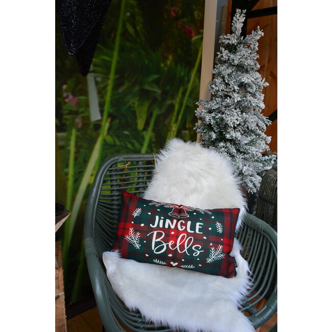 Jingle Bells Kissenbezug | 30x50 cm | Baumwolle/Leinen