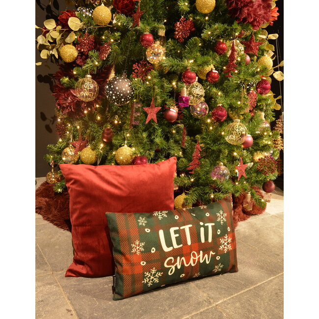 Velvet Dunkelrot Kissenbezug | 45x45 cm | Polyester